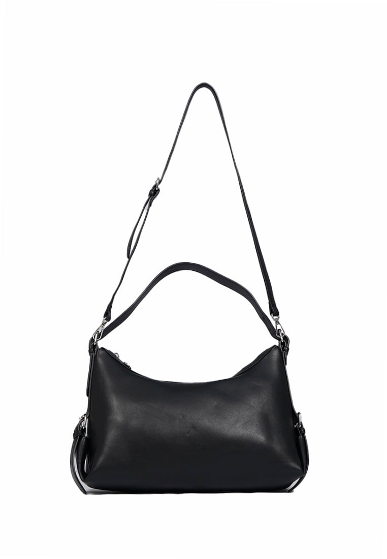 Black Shoulder Bag with Top Handle