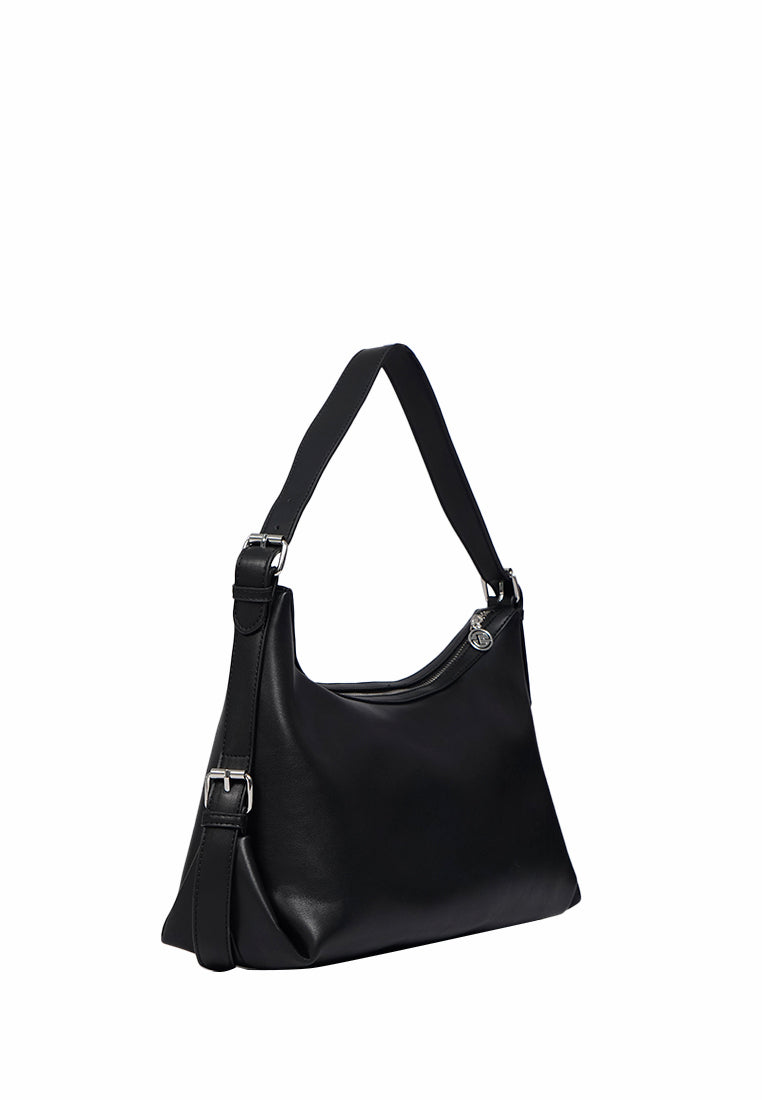 Black Shoulder Bag with Top Handle