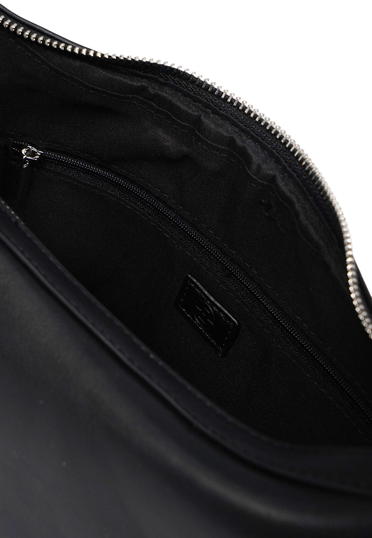 Black Shoulder Bag with Top Handle