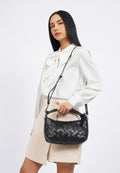Black Sling Bag with Top Handle