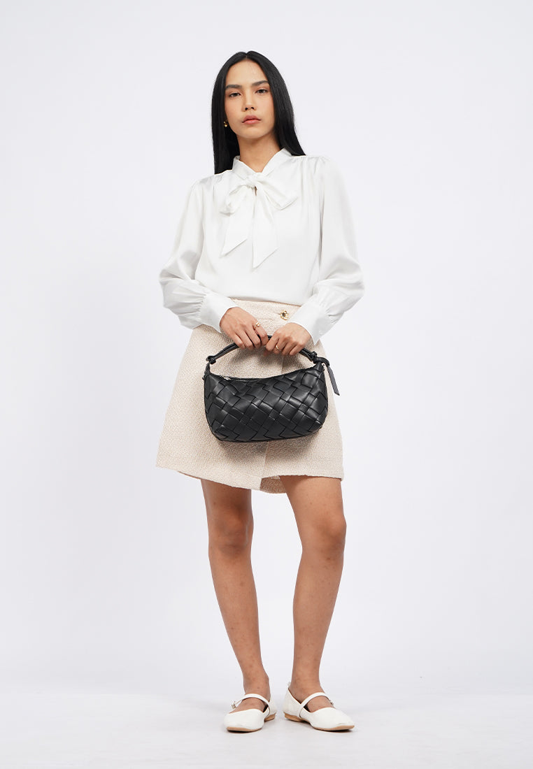 Black Sling Bag with Top Handle