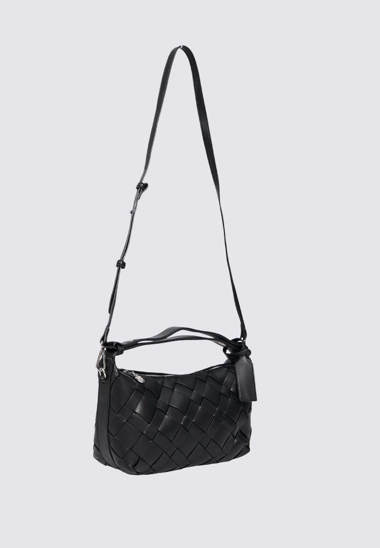 Black Sling Bag with Top Handle