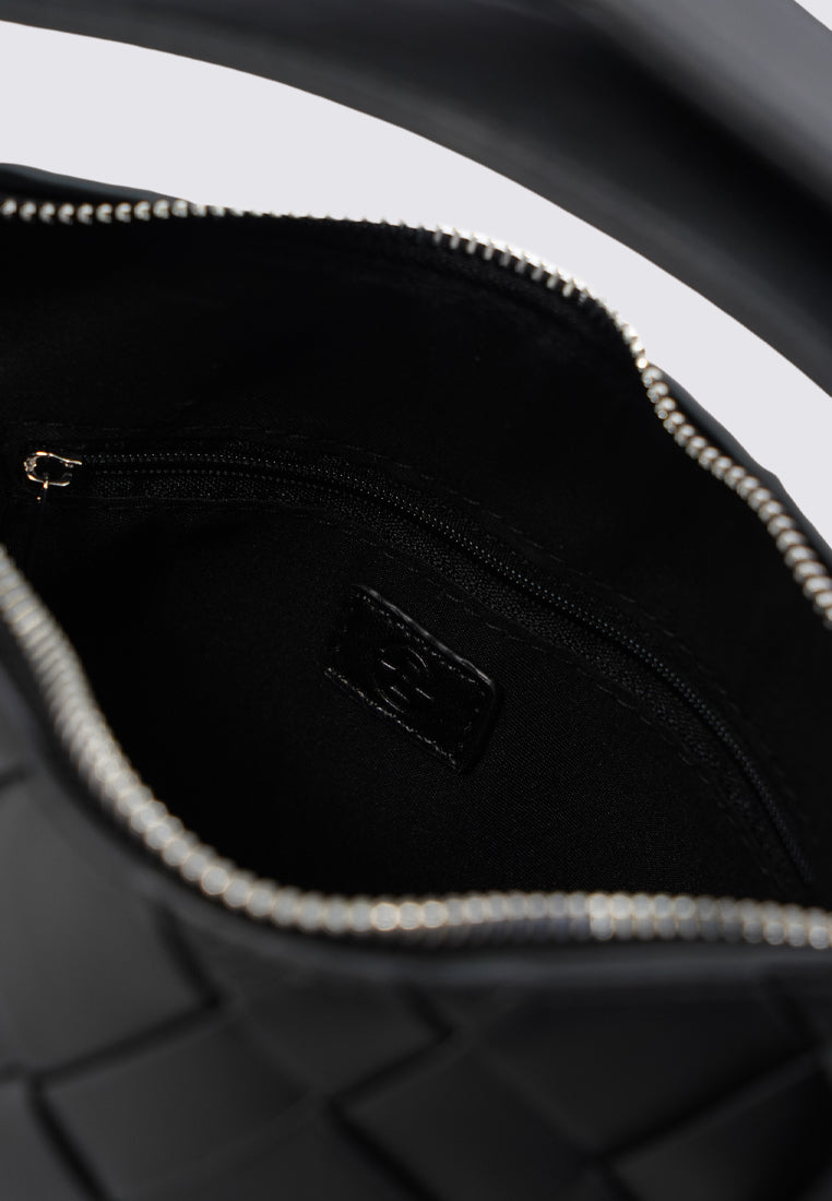 Black Sling Bag with Top Handle