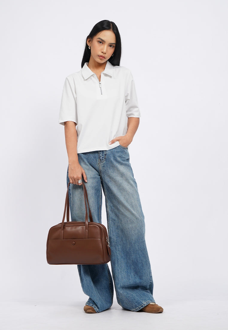 Brown Leather Hand Bag