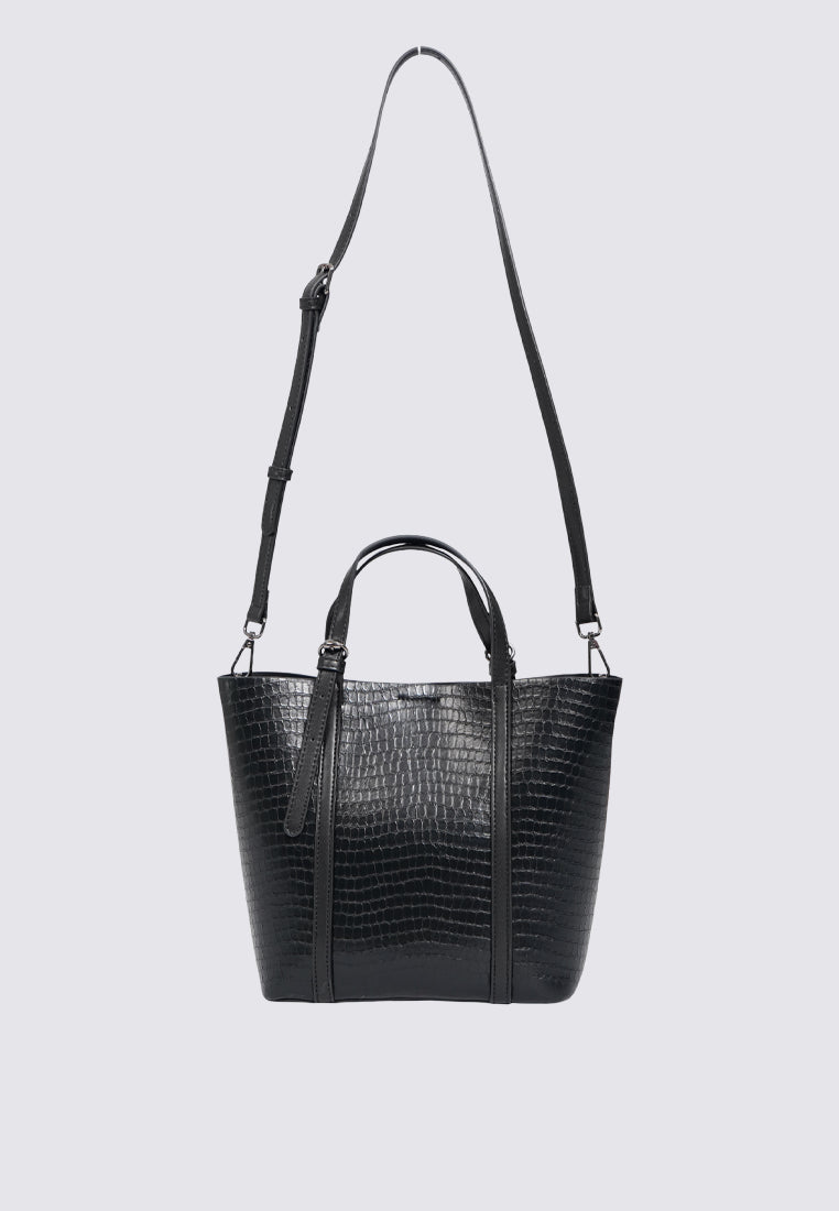 Black Sling Bag with Top Handle