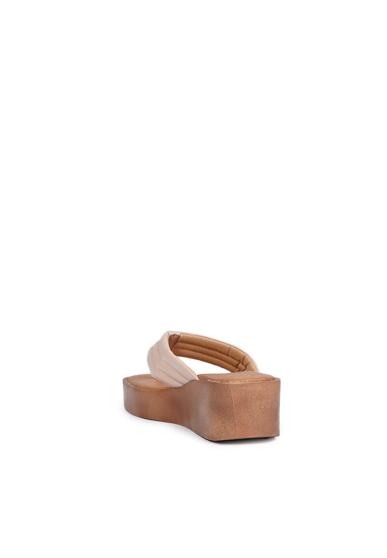 V-Strap Wedges Sandals