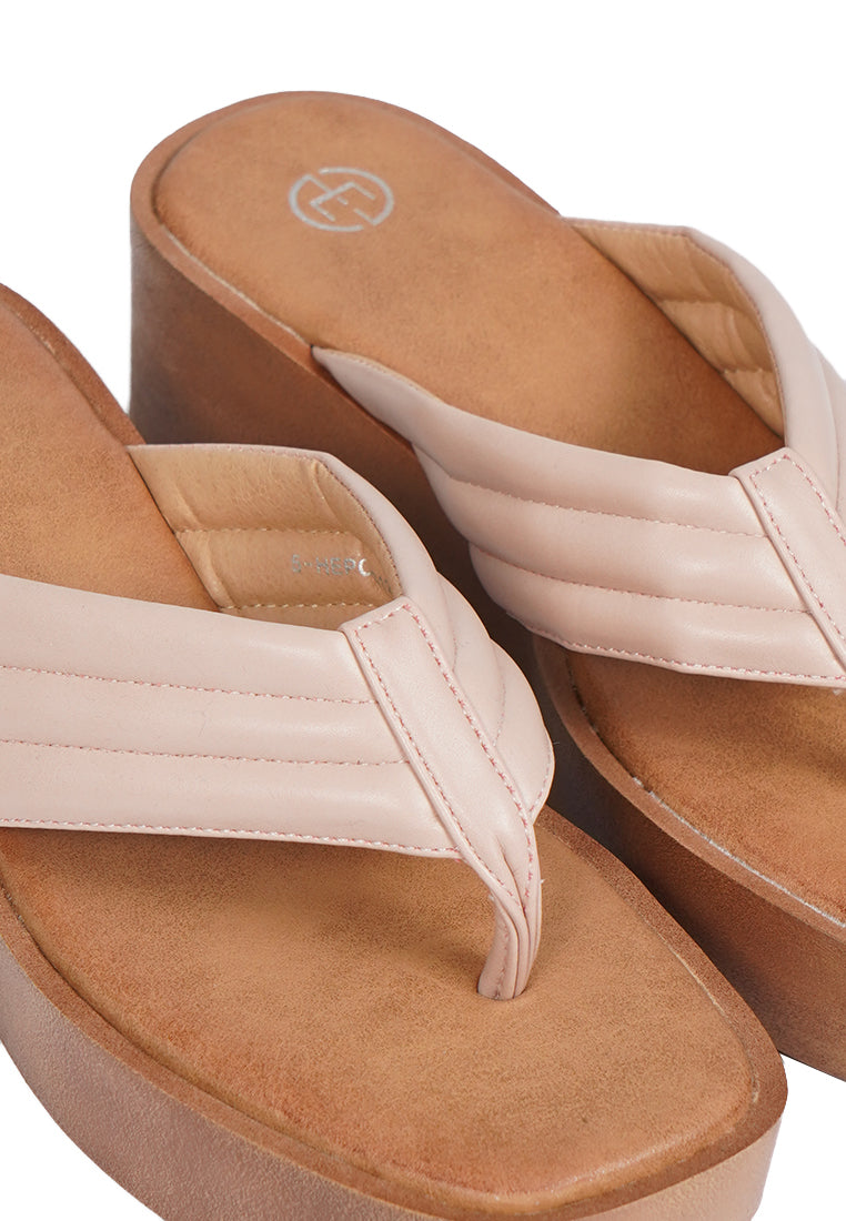 V-Strap Wedges Sandals