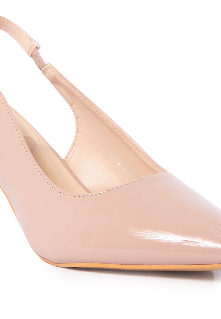 Slingback Heels Shoes Dusty Pink