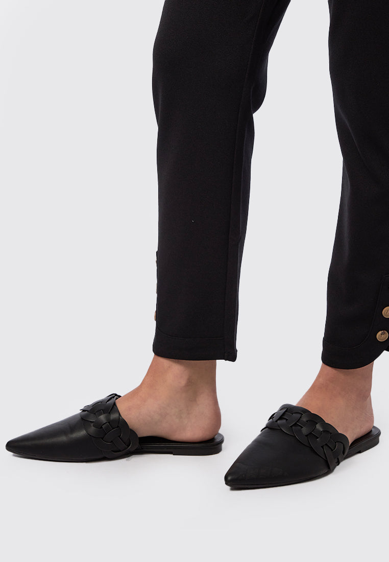 Flat Mules Black