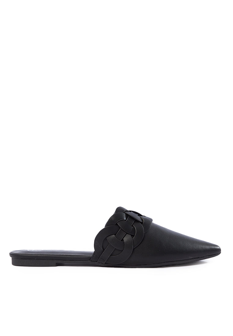 Flat Mules Black