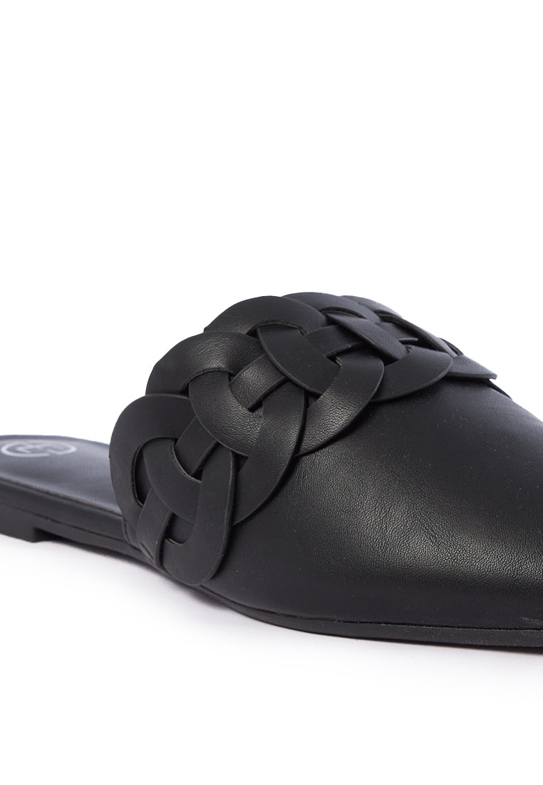 Flat Mules Black