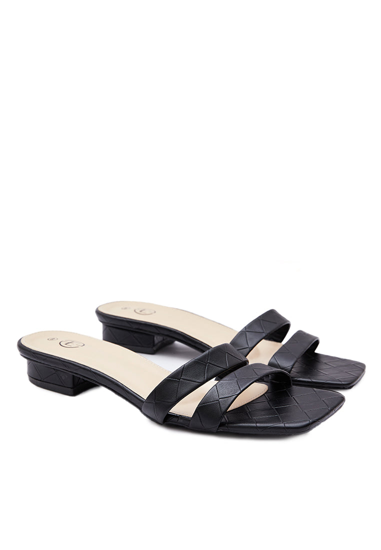Black Double Strap Sandals