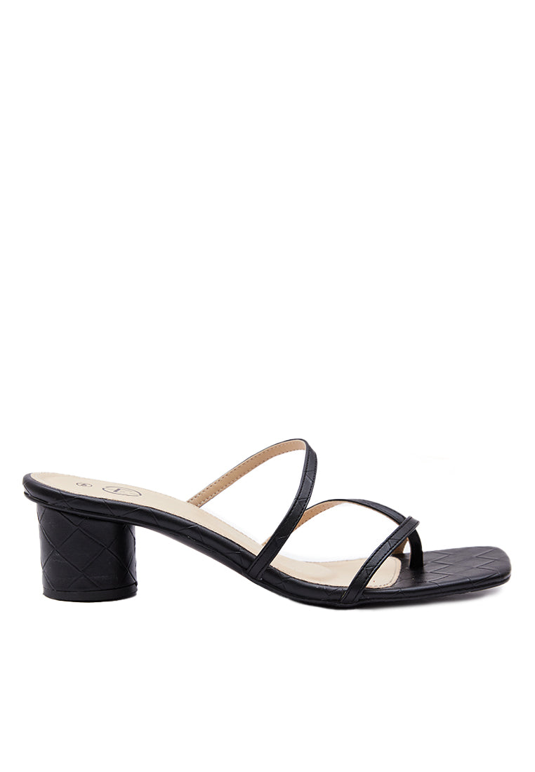 Black Criss Cross Strap Sandals