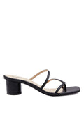 Black Criss Cross Strap Sandals