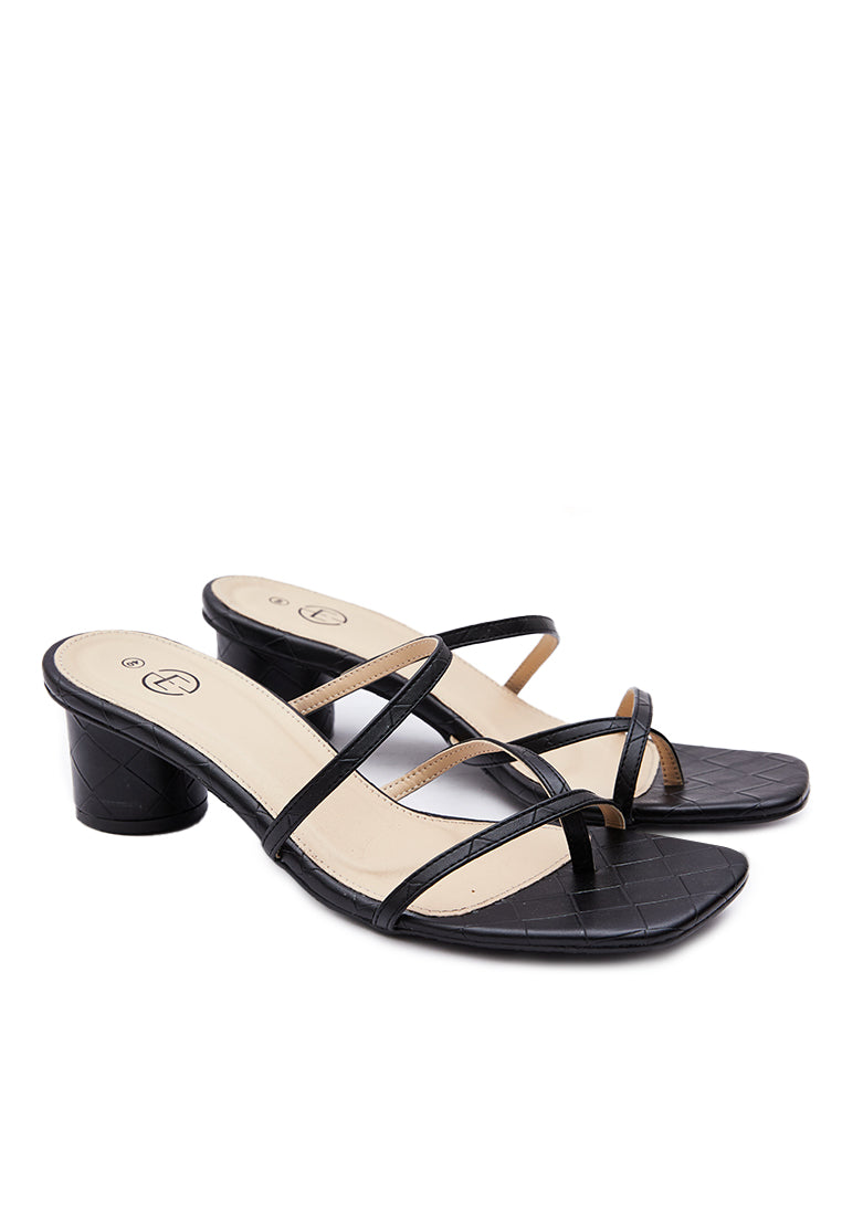 Black Criss Cross Strap Sandals