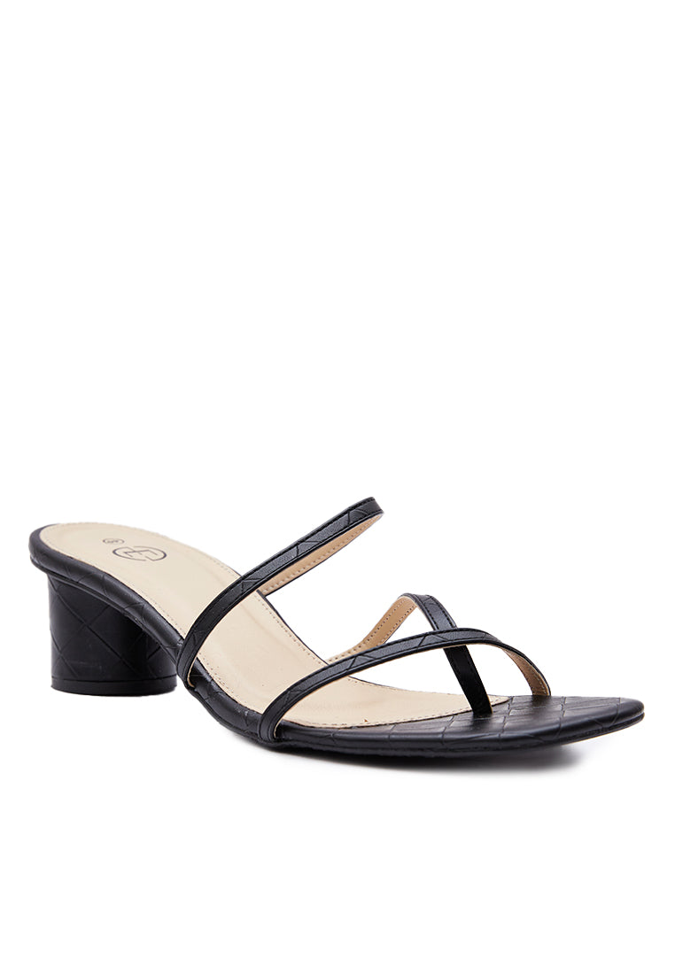 Black Criss Cross Strap Sandals