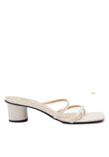 Ivory Criss Cross Strap Sandals