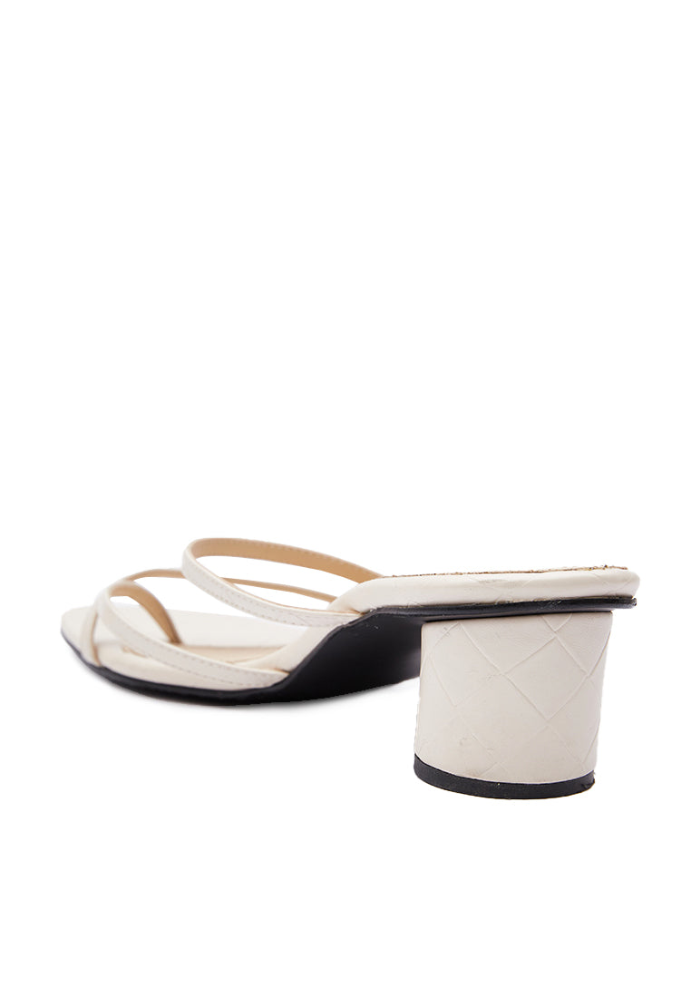 Ivory Criss Cross Strap Sandals