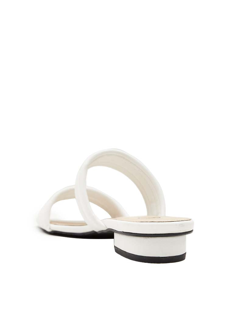 White Puffy Strap Heels