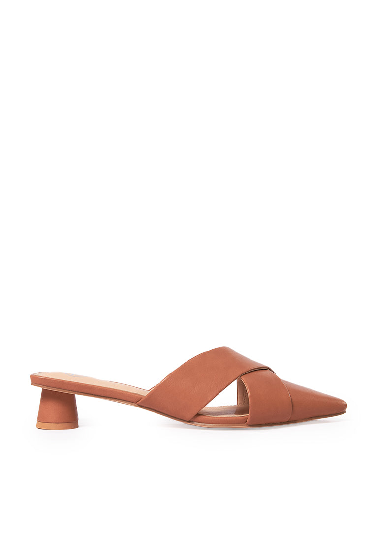 Brown Heels Mules Shoes