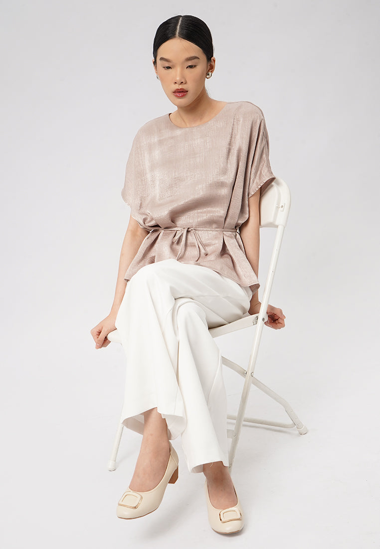 Beige Block Heels