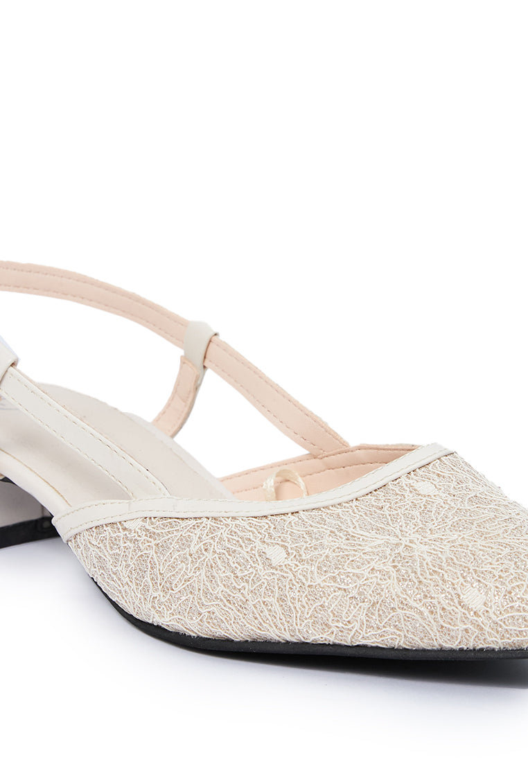 Laced Closed Toe Heels