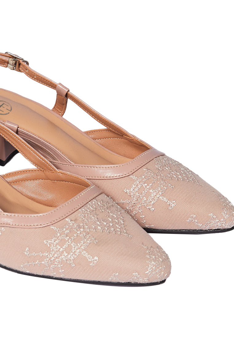 Laced Closed Toe Heels