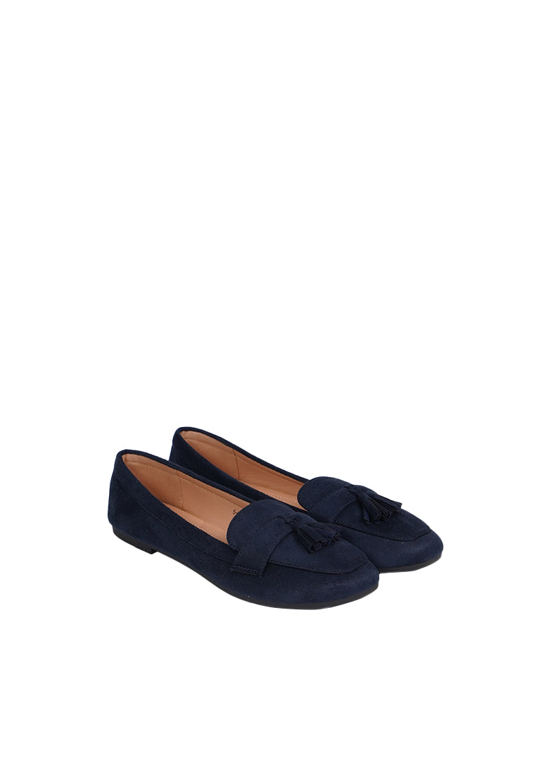 Navy Flats Shoes