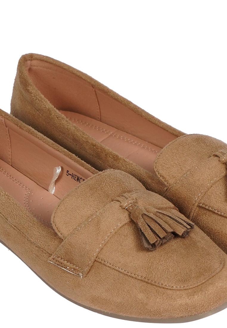 Lt. Brown Flats Shoes