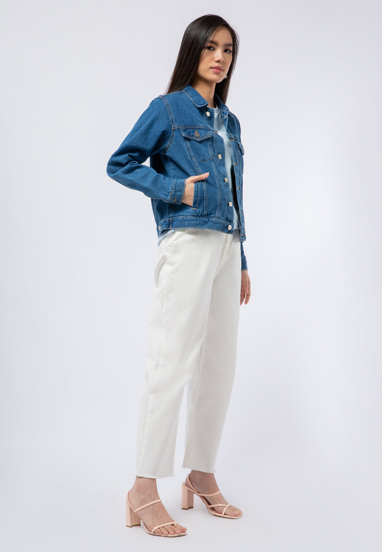 Denim Jacket with Embroidery