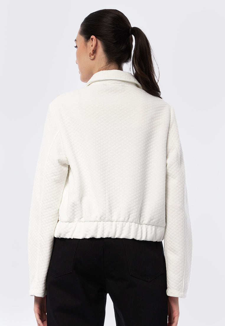 Full Zip Jacket with Elastic Waist