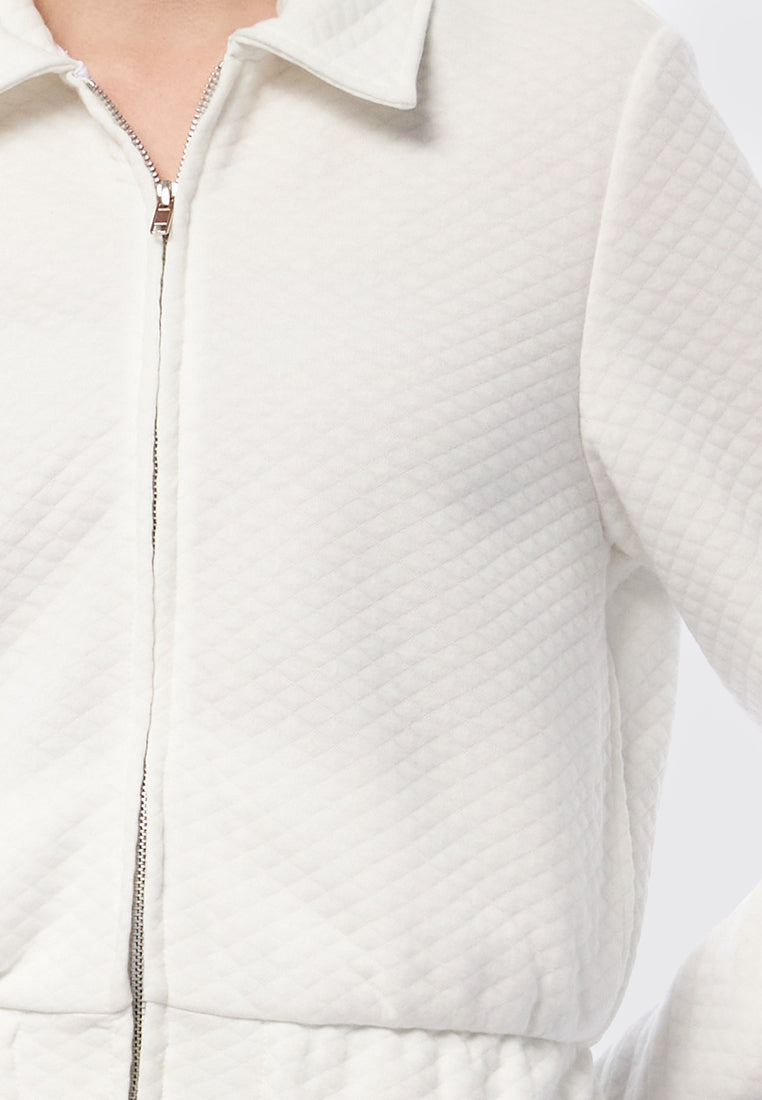 Full Zip Jacket with Elastic Waist