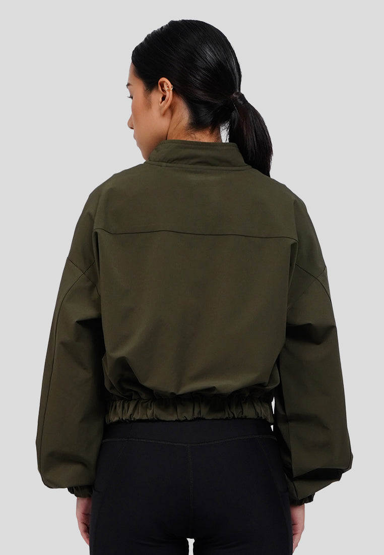 High Neck Active Cropped Jacket