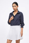 Contrast Lining Active Crop Jacket