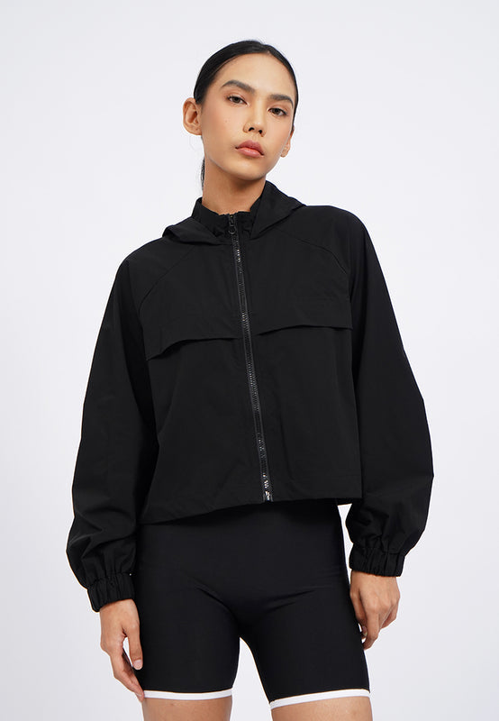 Hooded Active Crop Jacket