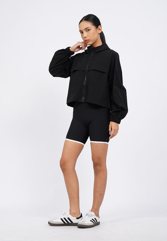 Hooded Active Crop Jacket