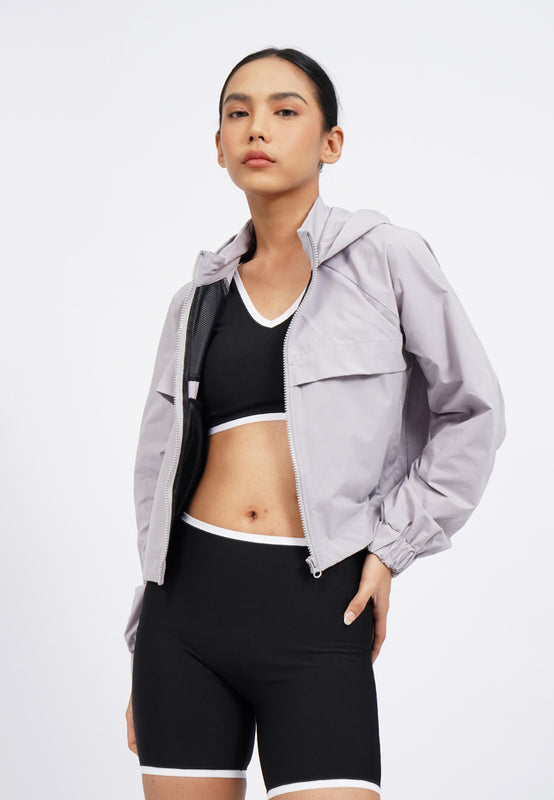 Hooded Active Crop Jacket
