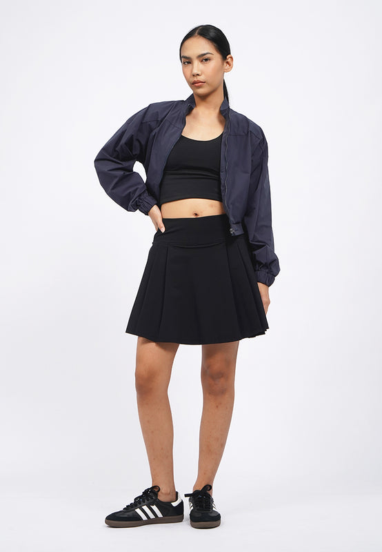 High Neck Active Jacket with Zipper