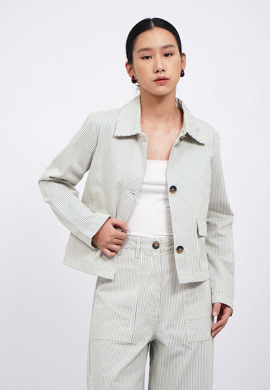 Stripes Boxy Jacket