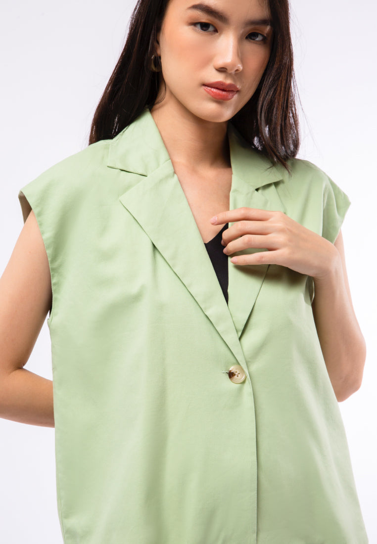 Sleeveless Casual Blazer
