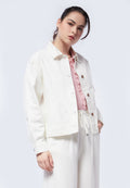 Twill Jacket with Horn Button
