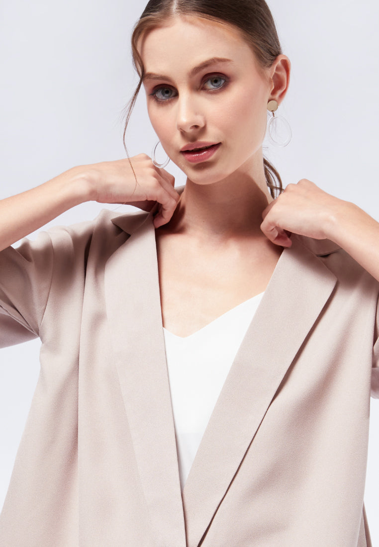 V-Neck Short Sleeve Jacket