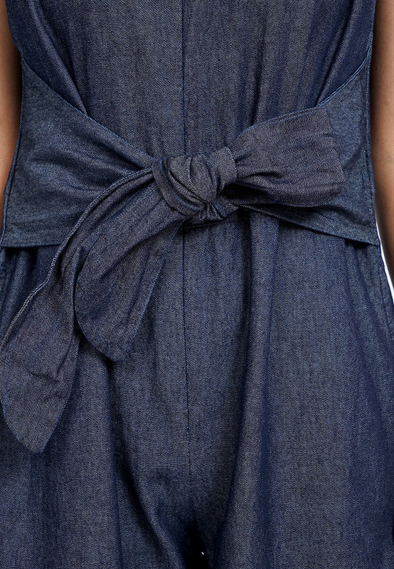 Sleeveless Collared Jumpsuit