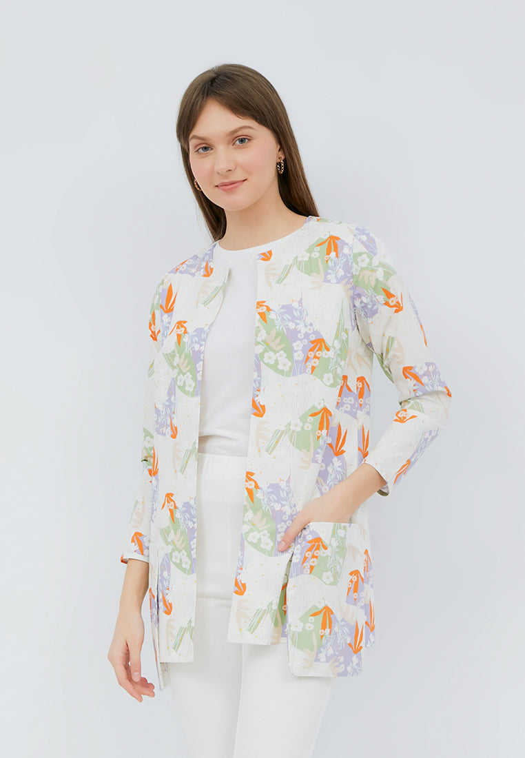 Printed Long Outer