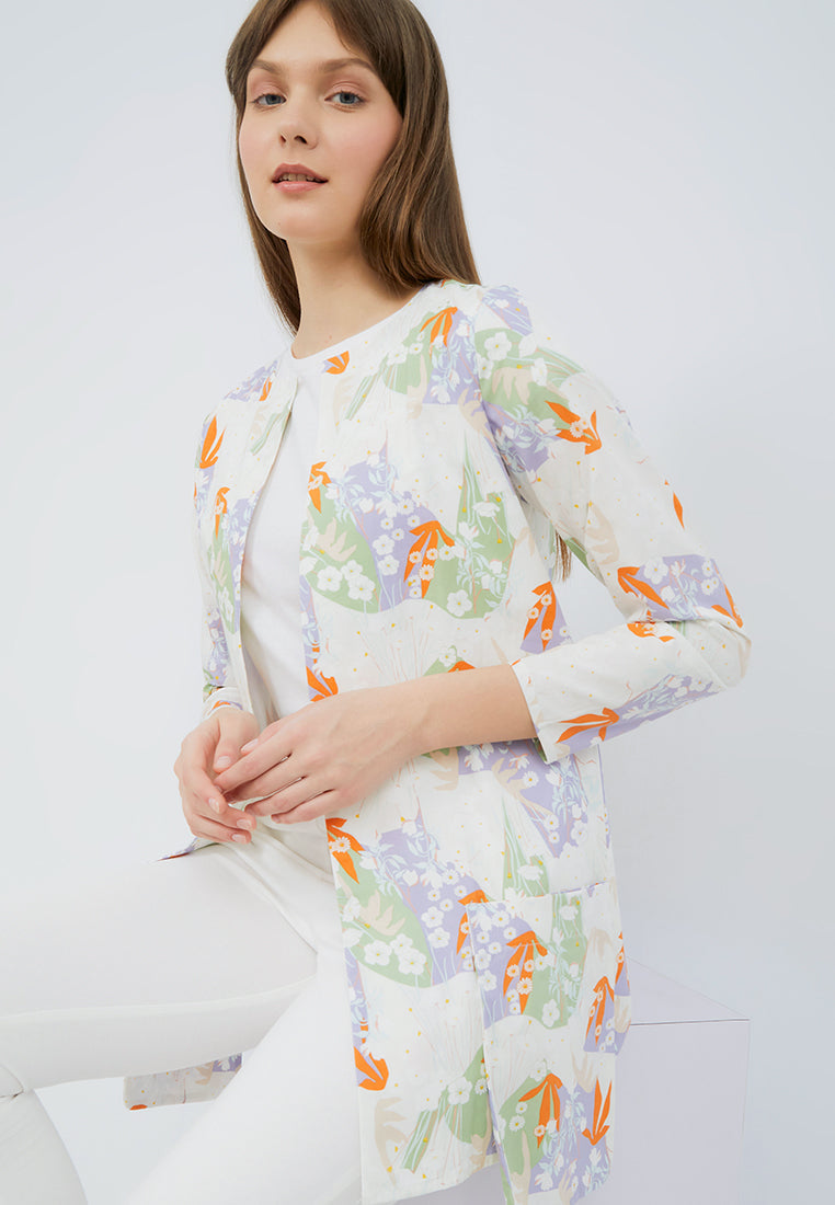 Printed Long Outer