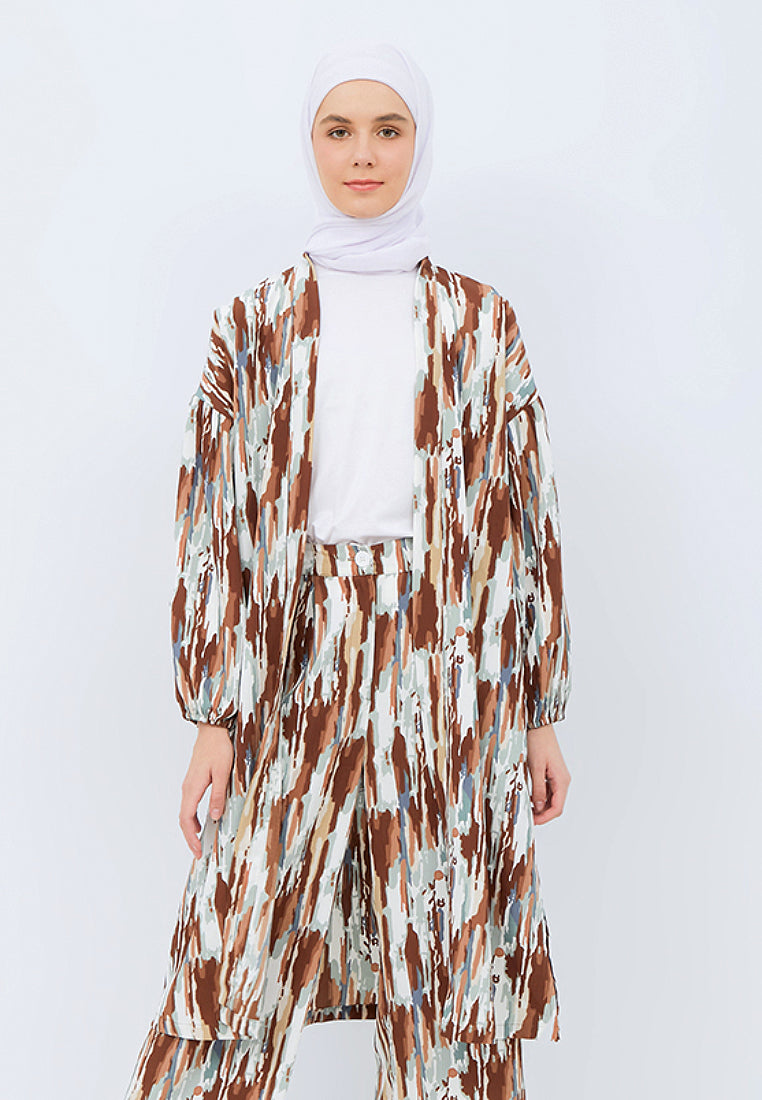 Printed Long Kimono