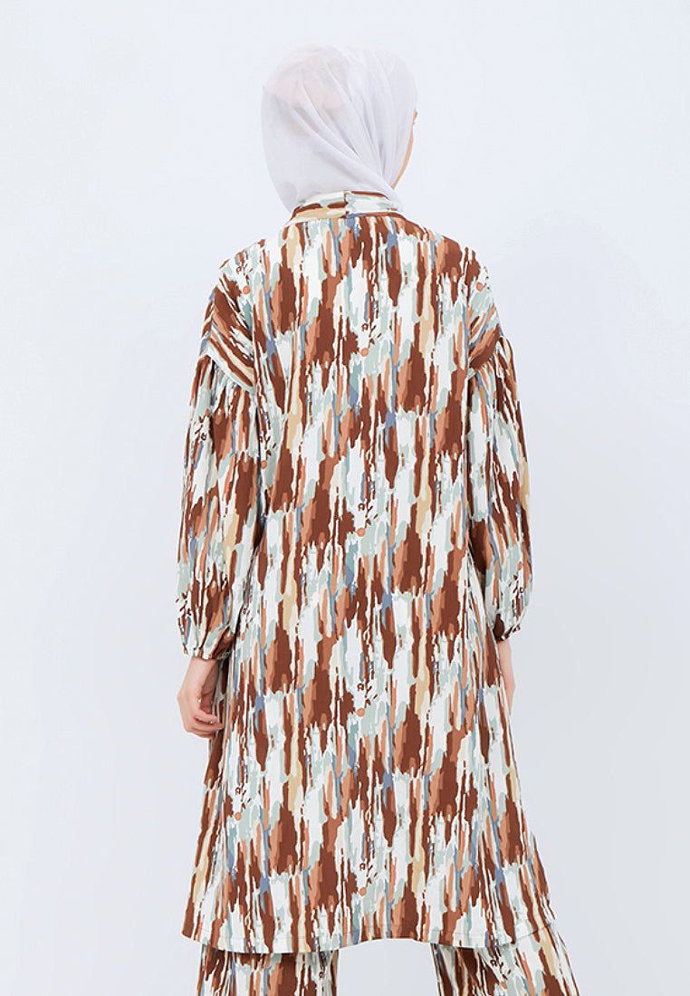 Printed Long Kimono
