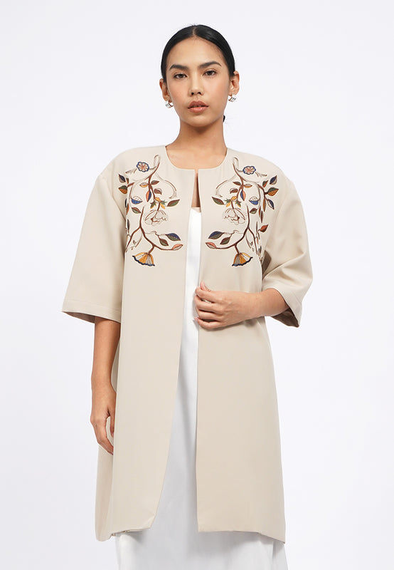 Contrast Embroidery Outer