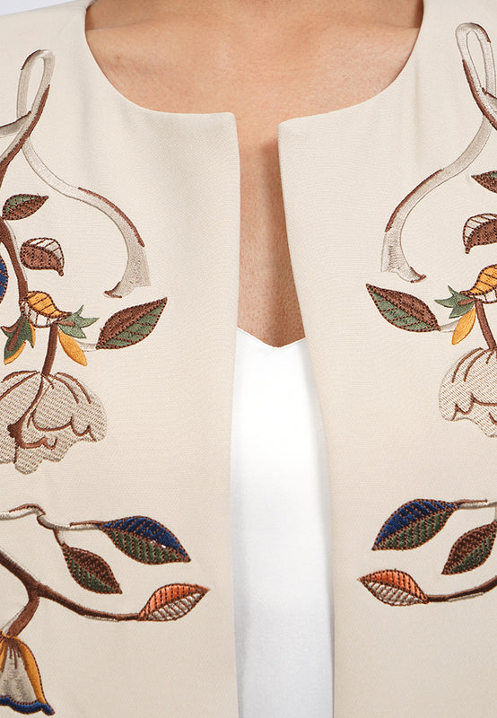 Contrast Embroidery Outer