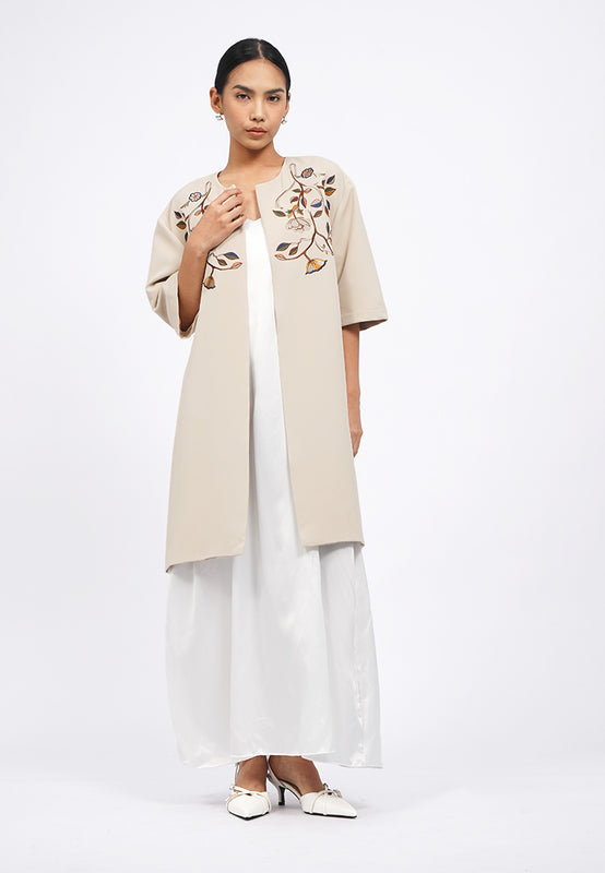 Contrast Embroidery Outer